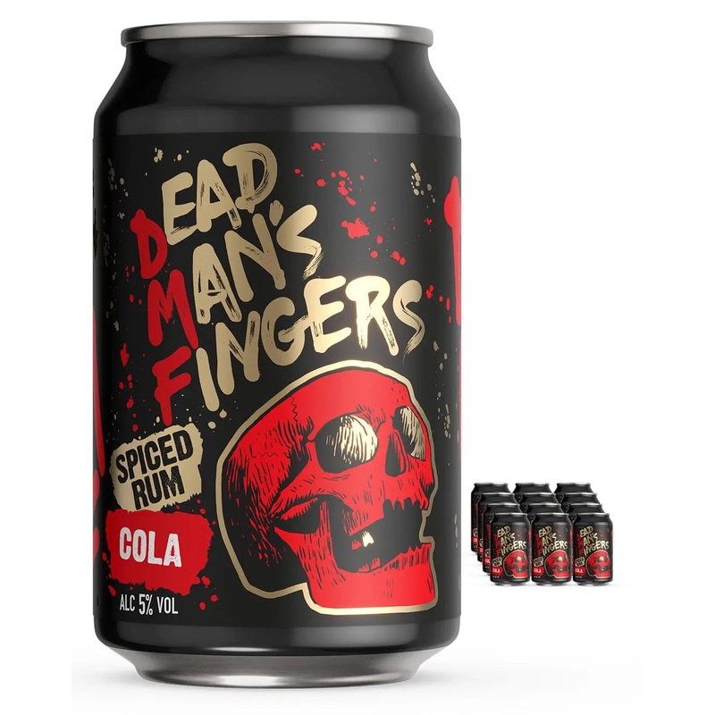 Dead Mans Fingers Spiced Rum with Cola Multipack, 12 x 330 ml