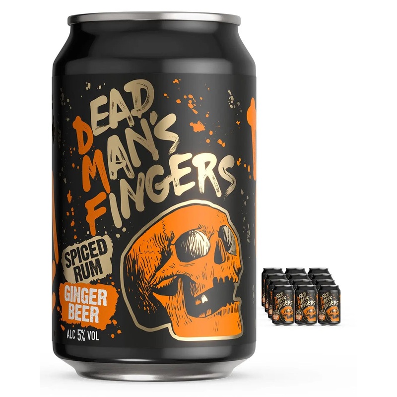 Dead Mans Fingers Spiced Rum with Ginger Beer Multipack, 12 x 330 ml