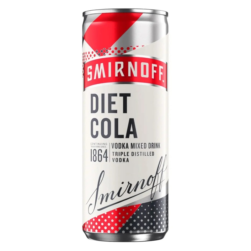 Smirnoff Vodka & Diet Cola Premixed Drink, 250 ml