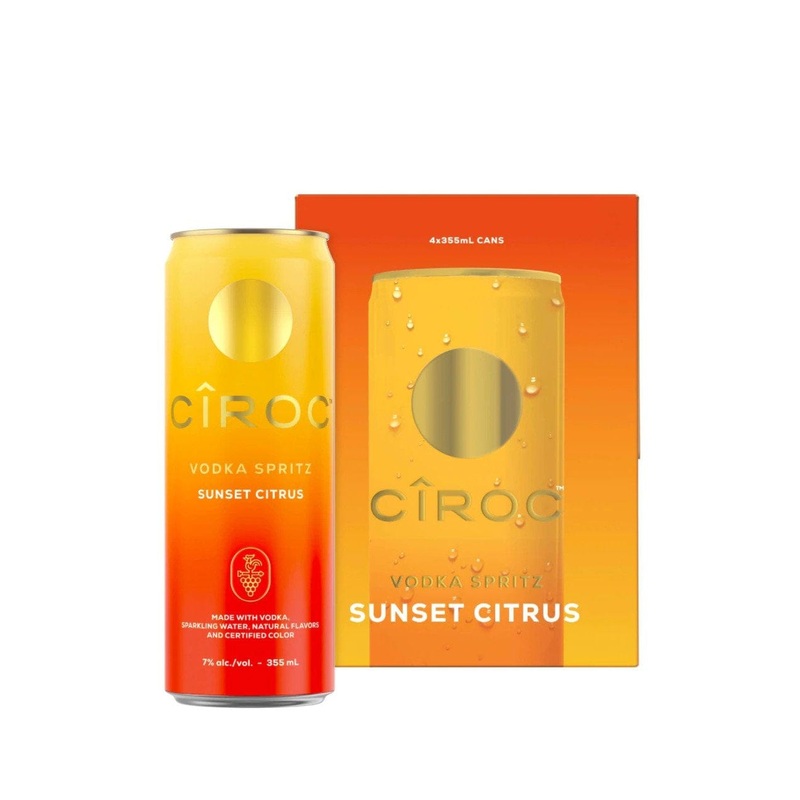 CIROC VODKA SPRITZ SUNSET CITRUS 4PK C/O