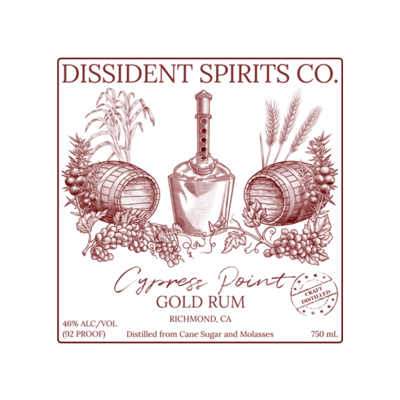 DISSIDENT SPIRITS CO. Cypress Point Gold Rum