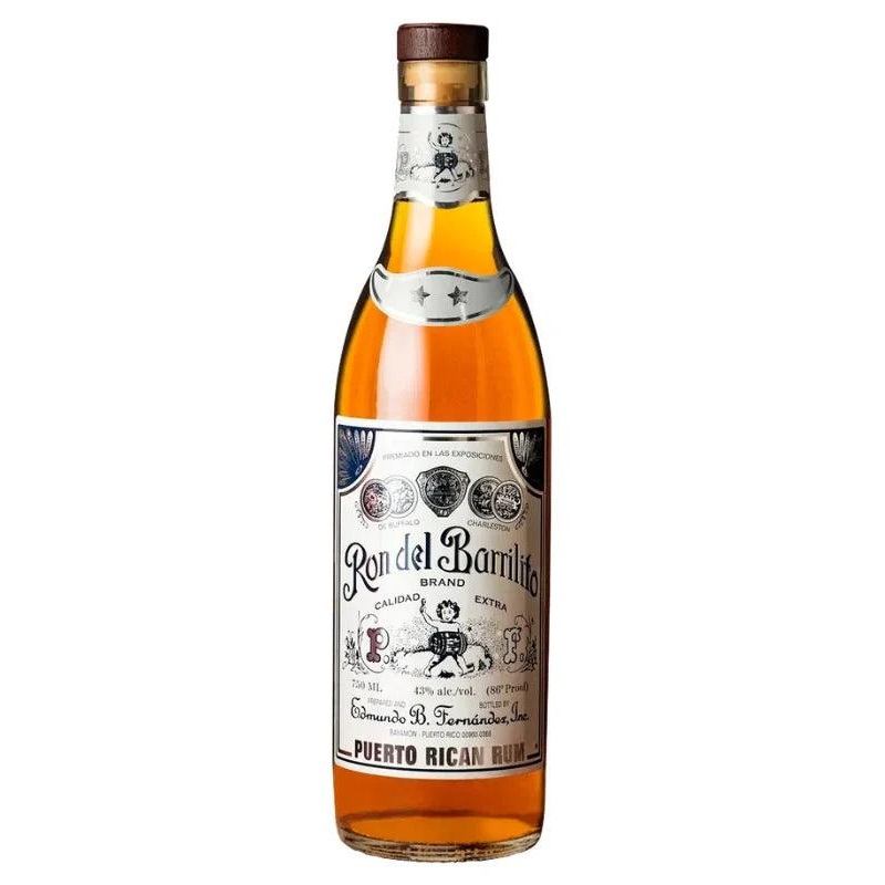 Ron Del Barrilito Two Star Puerto Rican Rum 750mL