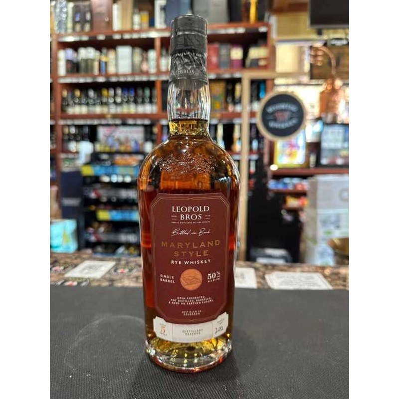 Leopold Bros Single Barrel 5 Year Old 100 Proof Maryland Rye Whiskey 750ml