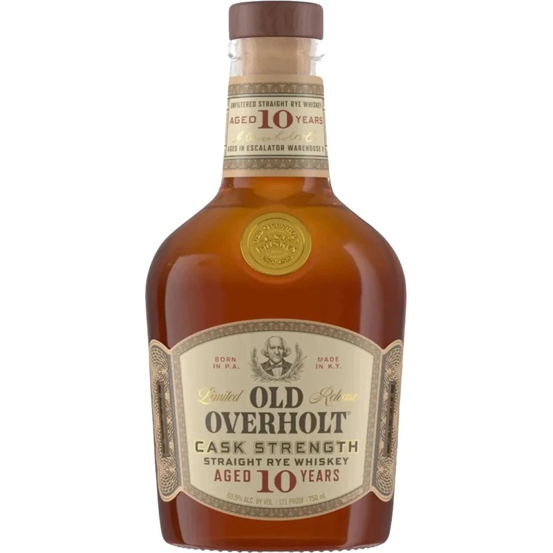 Overholt 10 Year Old Cask Strength Rye Whiskey 750ml