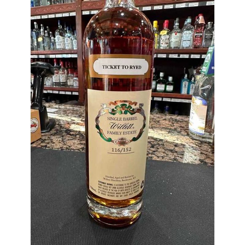 Willett Family Estate 10 Year Old Single Barrel Cask Strength Straight Rye Whiskey 750ml