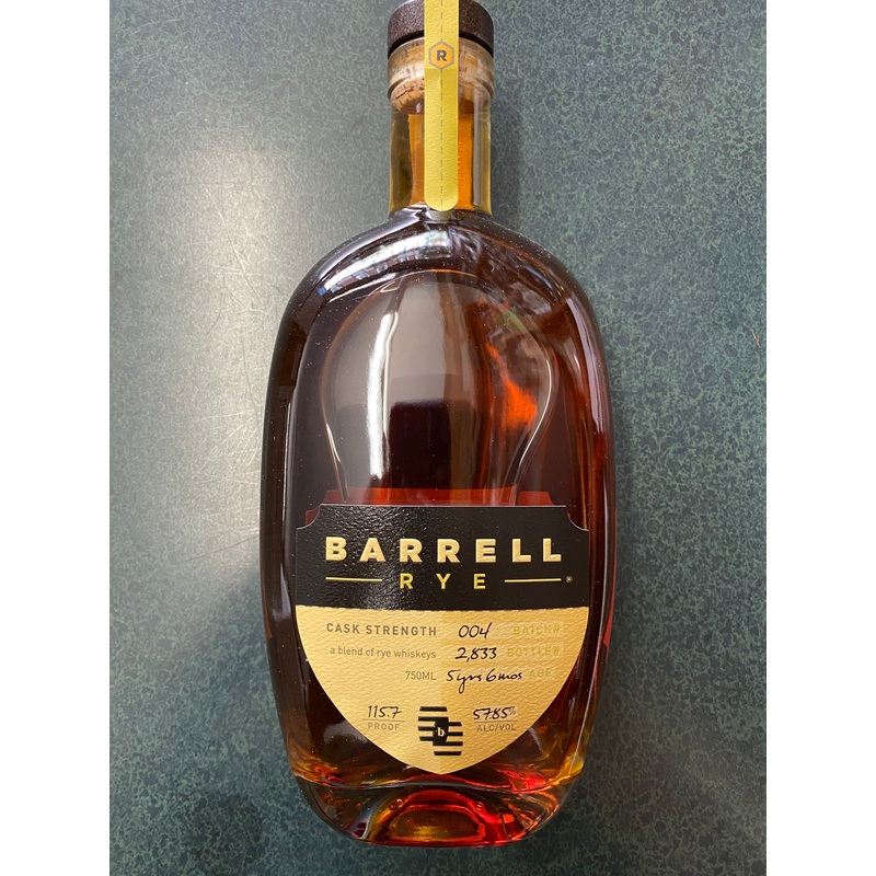 Barrell Rye Batch #004 750 ML