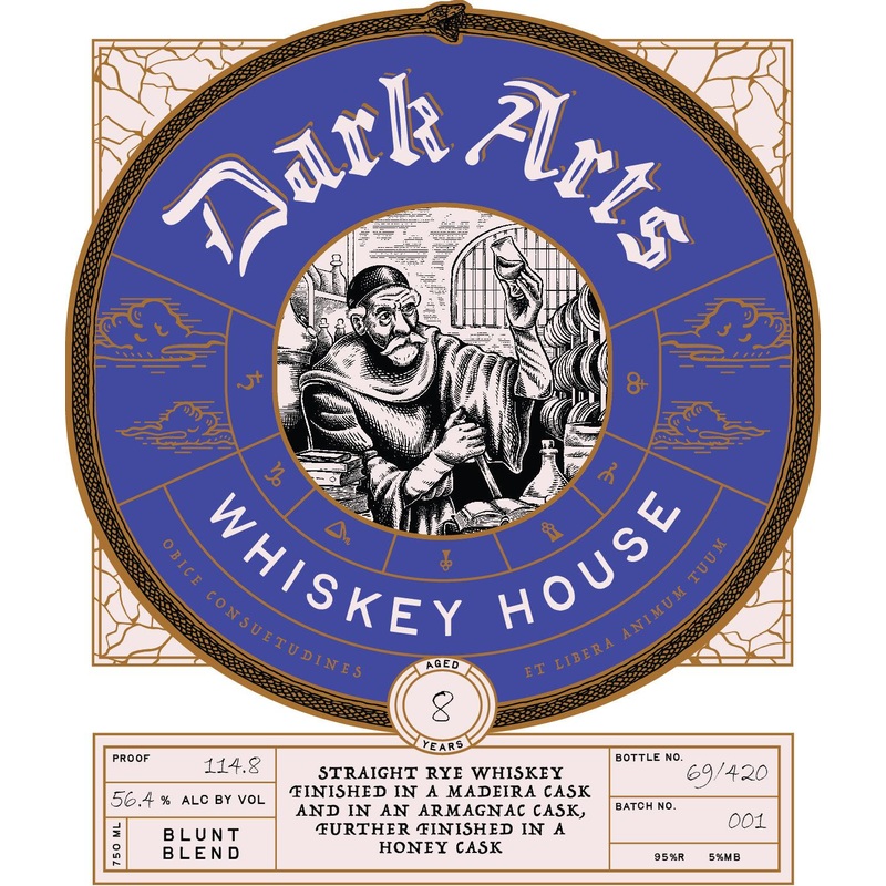Dark Arts Whiskey House 8 Year Blunt Blend Rye Finished in Madeira, Armagnac & Honey Casks