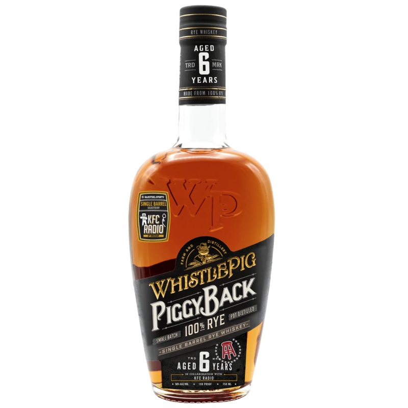 Whistlepig Piggy Back 6 Years Rye KFC Radio Single Barrel 750 ML