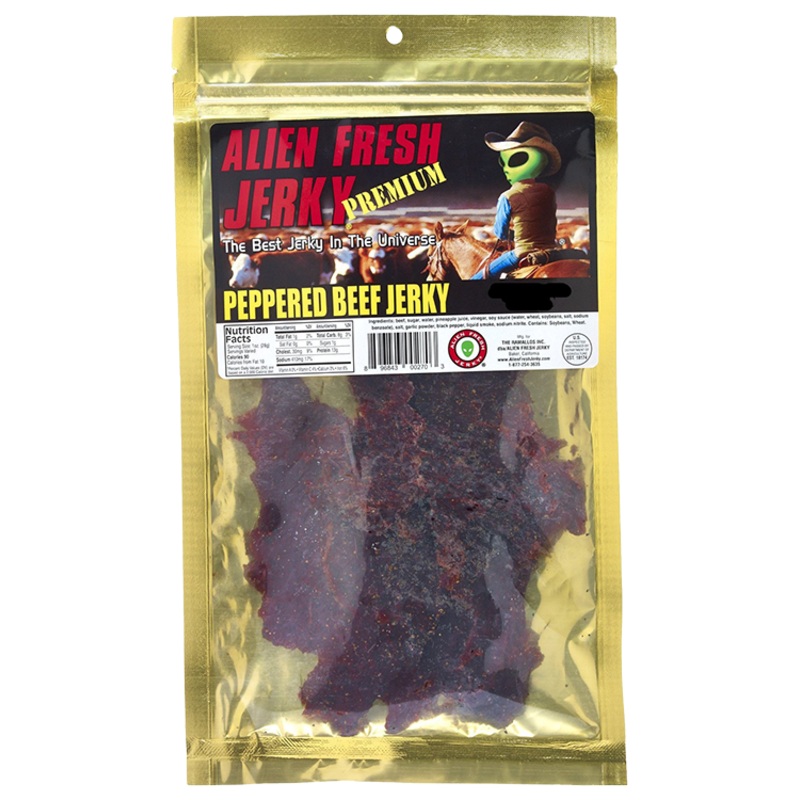 Alien Fresh Peppered Beef Jerky, 3.25 oz