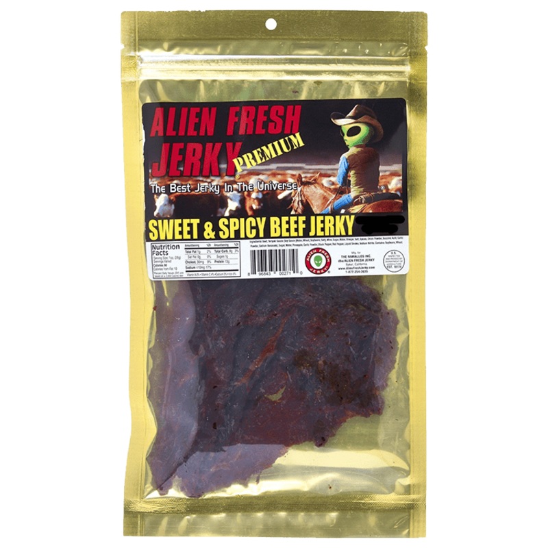 Alien Fresh Sweet & Spicy Beef Jerky, 3.25 oz