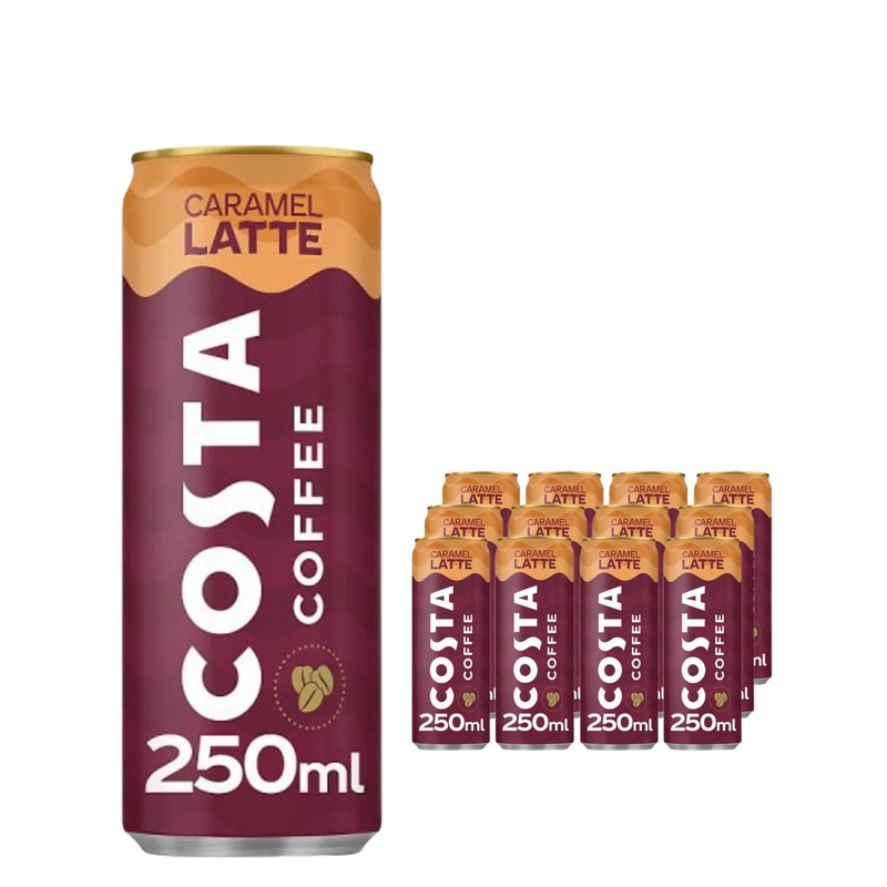 Costa Coffee Caramel Latte Can, 12 x 250 ml