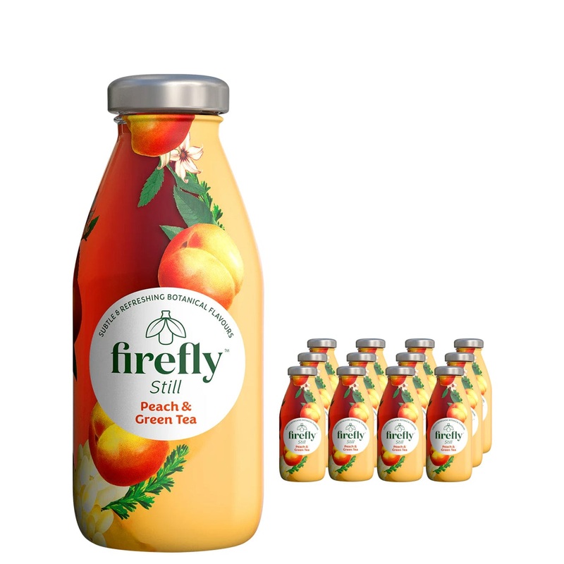 Firefly Drinks Peach & Green Tea Multipack, 12 x 330 ml