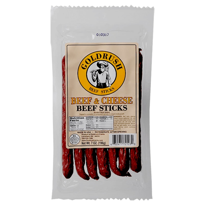 Goldrush Beef and Cheese Beef Sticks, 7 oz