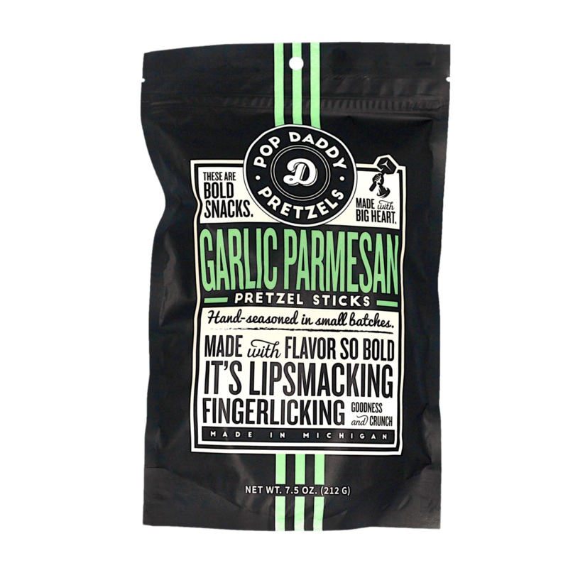 Pop Daddy Garlic Parmesan Pretzels, 7.5 oz