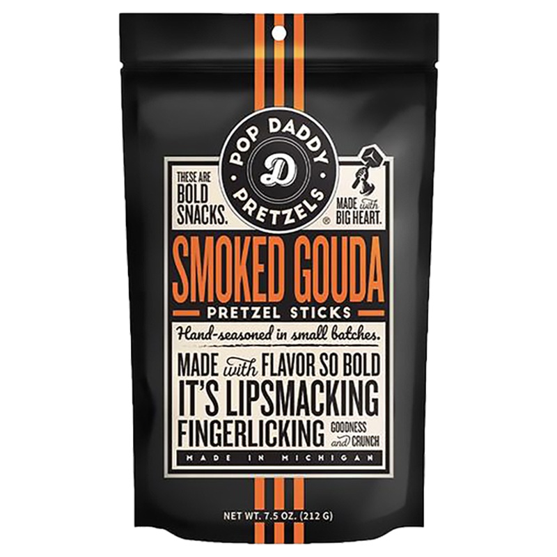 Pop Daddy Smoked Gouda Pretzels, 7.5 oz