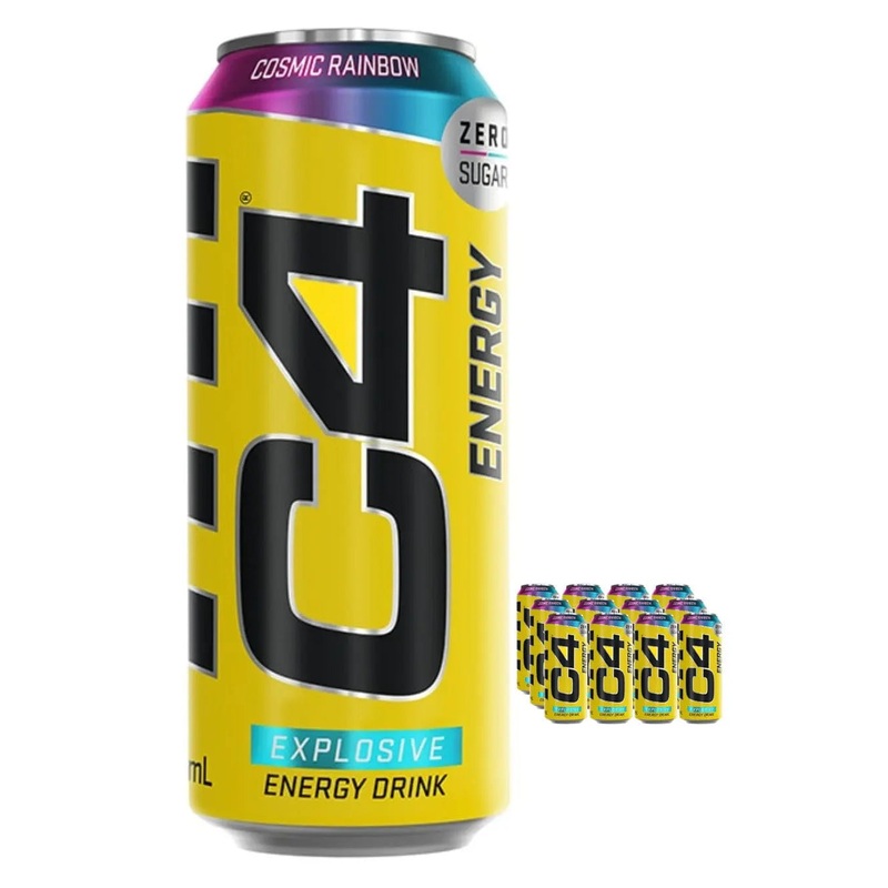 Cellucor C4 Energy Carbonated Cosmic Rainbow Multipack, 12 x 500 ml