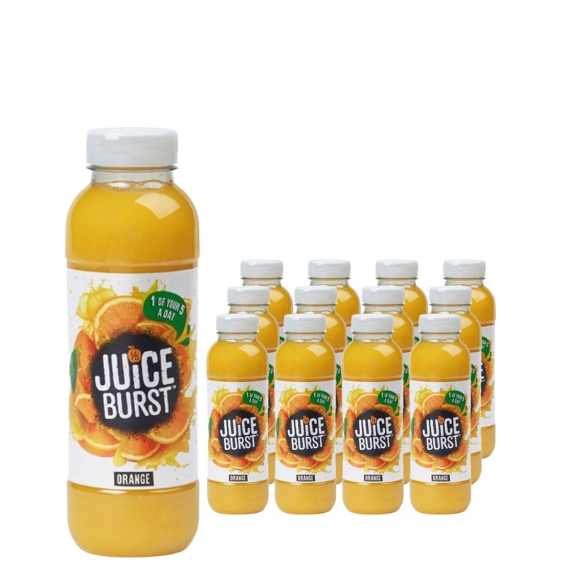 Juice Burst Orange Juice Drink Bottle Multipack, 12 x 400 ml