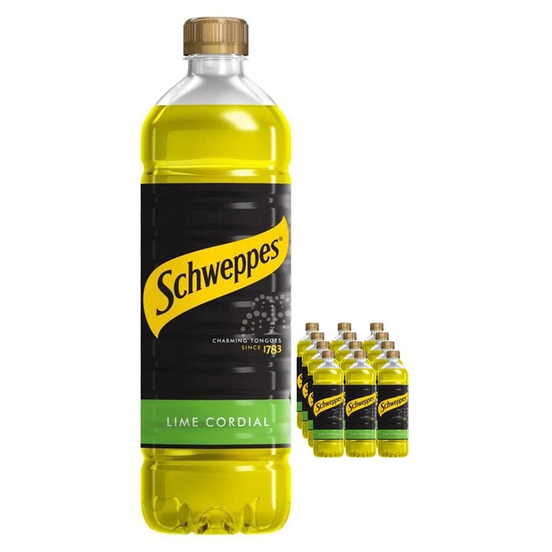 Schweppes Lime Cordial Multipack, 12 x 1 L