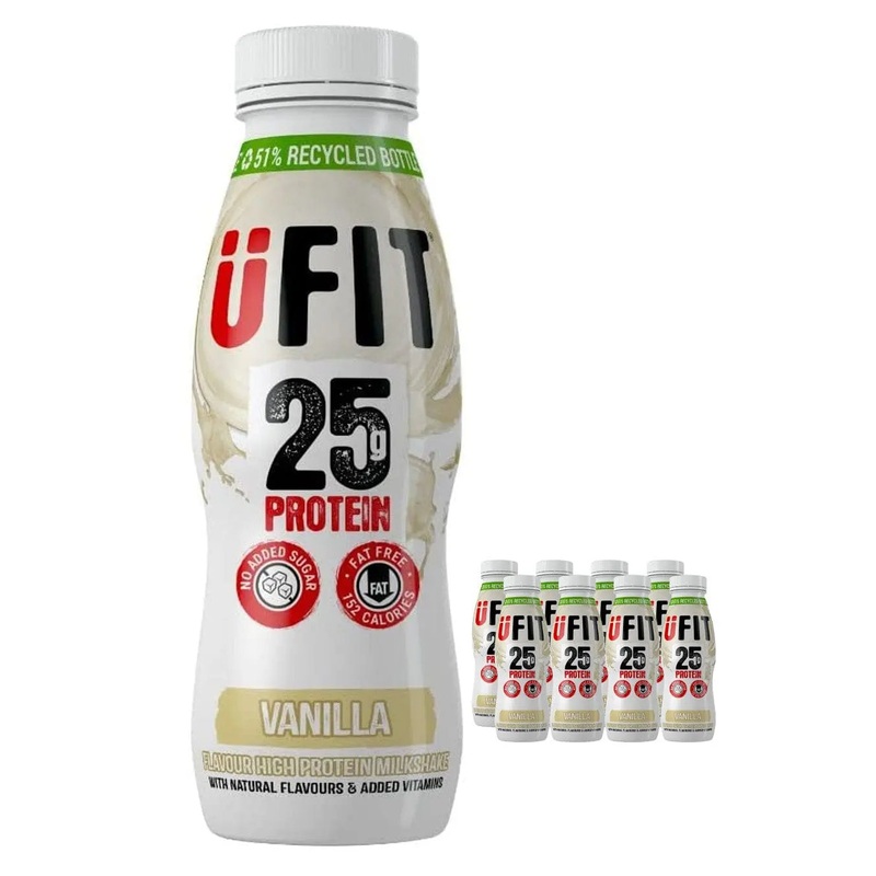 UFIT High Protein Shake Drink Vanilla Multipack, 8 x 310 ml