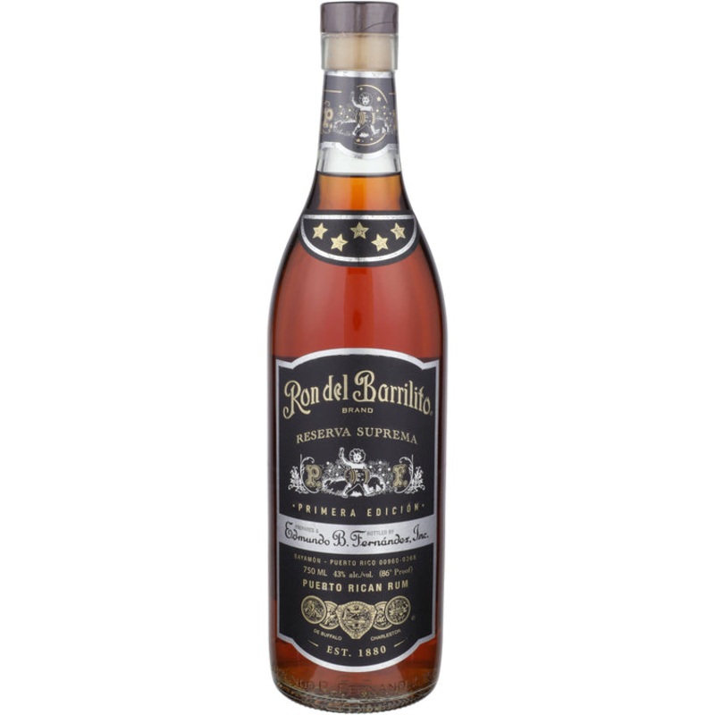 RON DEL BARRILITO AGED RUM FIVE STARS PRIMERA EDICION RESERVA SUPREMA 86 750ML