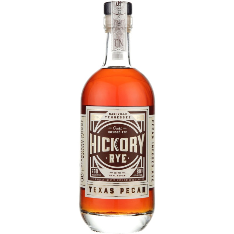 STANDARD PROOF WHISKEY CO. TEXAS PECAN INFUSED RYE WHISKEY HICKORY RYE 80 750ML