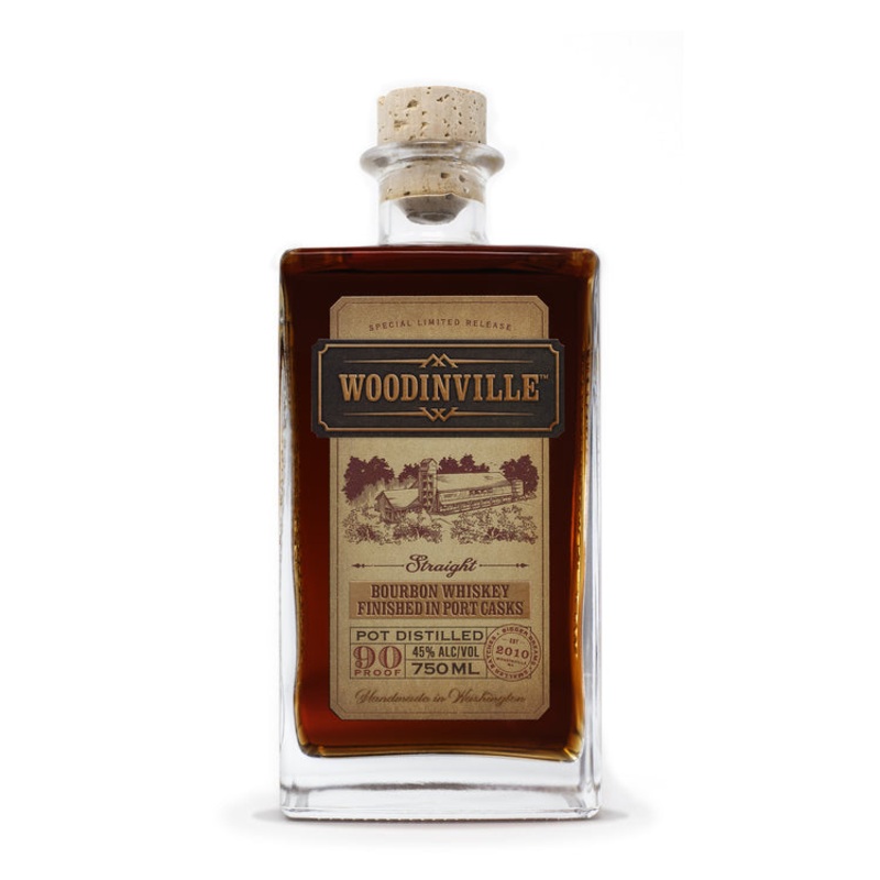 WOODINVILLE WHISKEY CO. STRAIGHT BOURBON FINISHED IN PORT CASKS SPECIAL LIMITED RELEASE 90 750ML