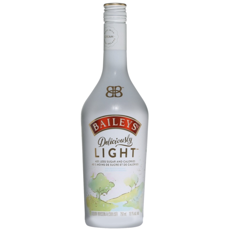 BAILEYS DELICIOUSLY LIGHT CREAM LIQUEUR 40% LESS SUGAR AND CALORIES 32.2 750ML