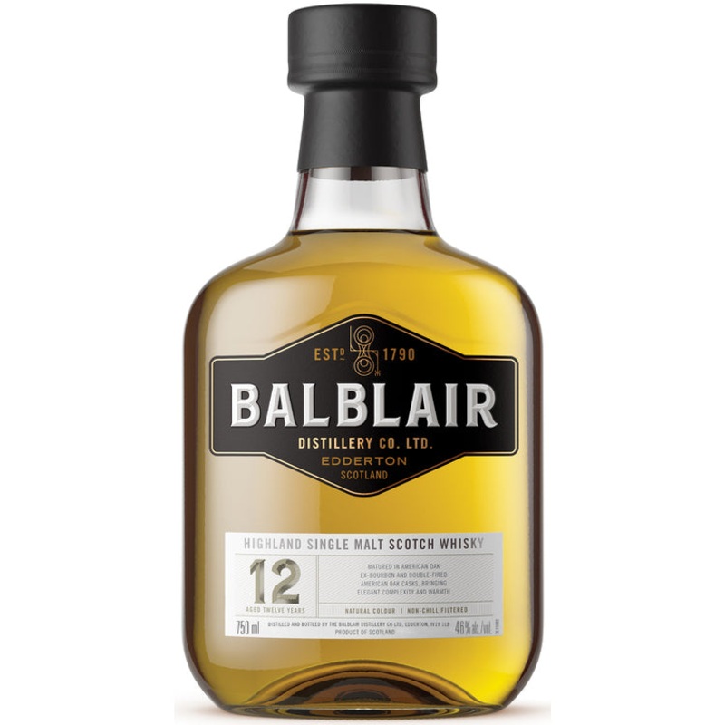 BALBLAIR SINGLE MALT SCOTCH 12 YR 92 750ML