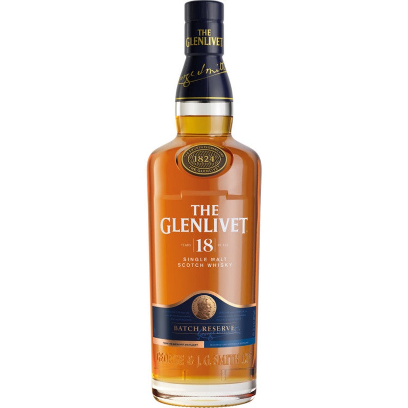 THE GLENLIVET SINGLE MALT SCOTCH BATCH RESERVE 18 YR 80 WITH CARTON 750ML