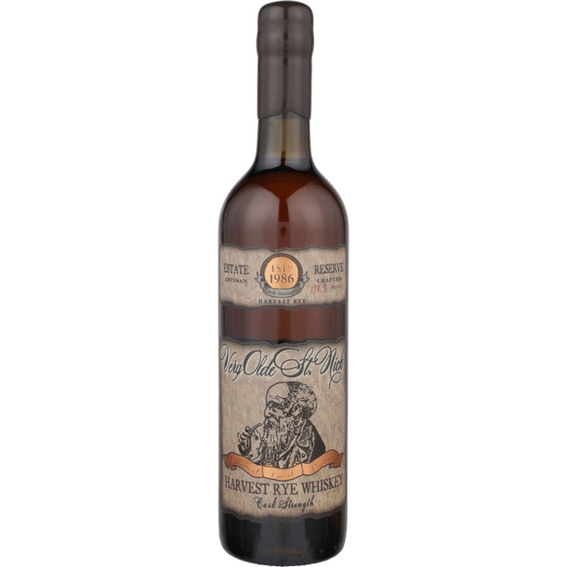 VERY OLDE ST. NICK RYE WHISKEY HARVEST RYE CASK STRENGTH 118.8 750ML