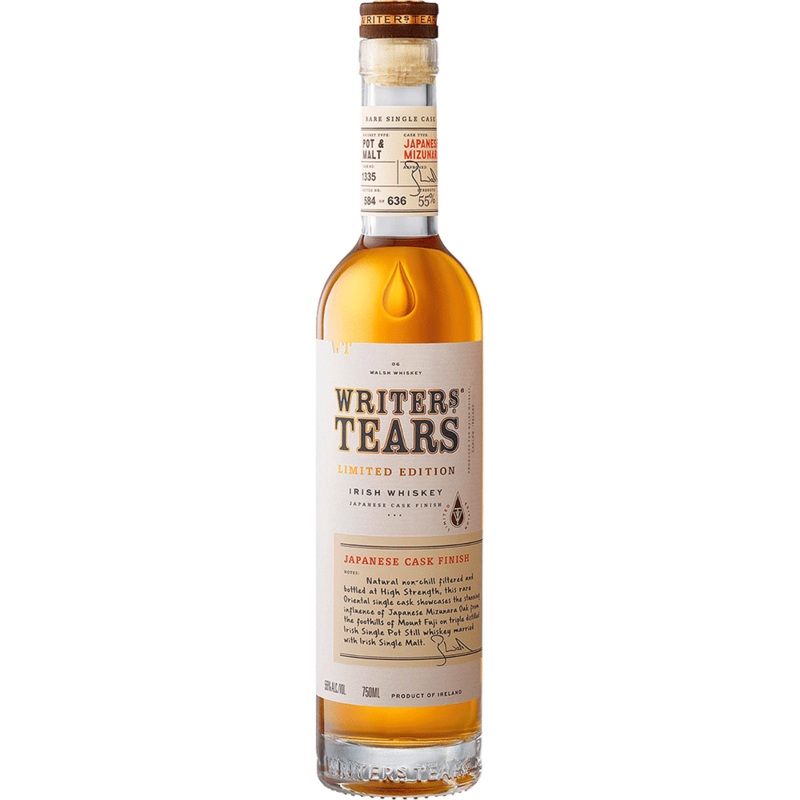 WRITERS TEARS BLENDED IRISH WHISKEY COPPER POT JAPANASE MIZUNARA CASK FINISH 110 750ML