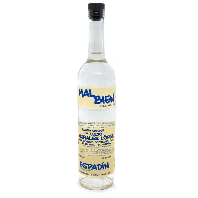 MAL BIEN MEZCAL ARTESANAL ESPADIN LUCIO MORALES LOPEZ 91 750ML