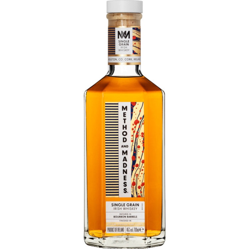 METHOD AND MADNESS SINGLE GRAIN IRISH WHISKEY MATURED IN BOURBON BARRELS FINISHED IN VIRGIN SPANISH OAK CASKS 92 750ML