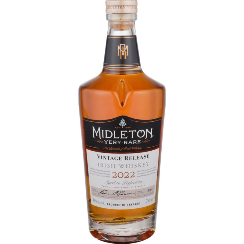 MIDLETON BLENDED IRISH WHISKEY VERY RARE 2022 VINTAGE RELEASE 80 750ML
