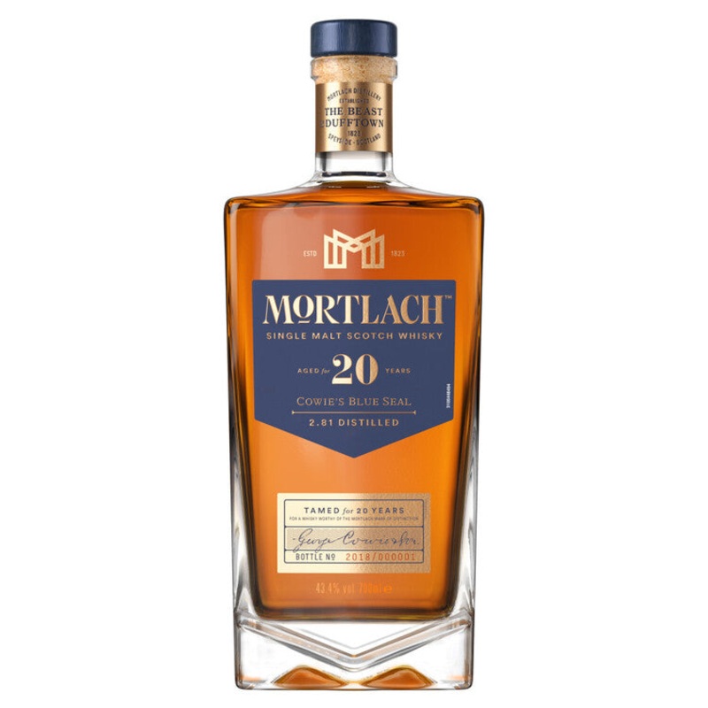 MORTLACH SINGLE MALT SCOTCH COWIE'S BLUE SEAL 20 YR 86.8 750ML