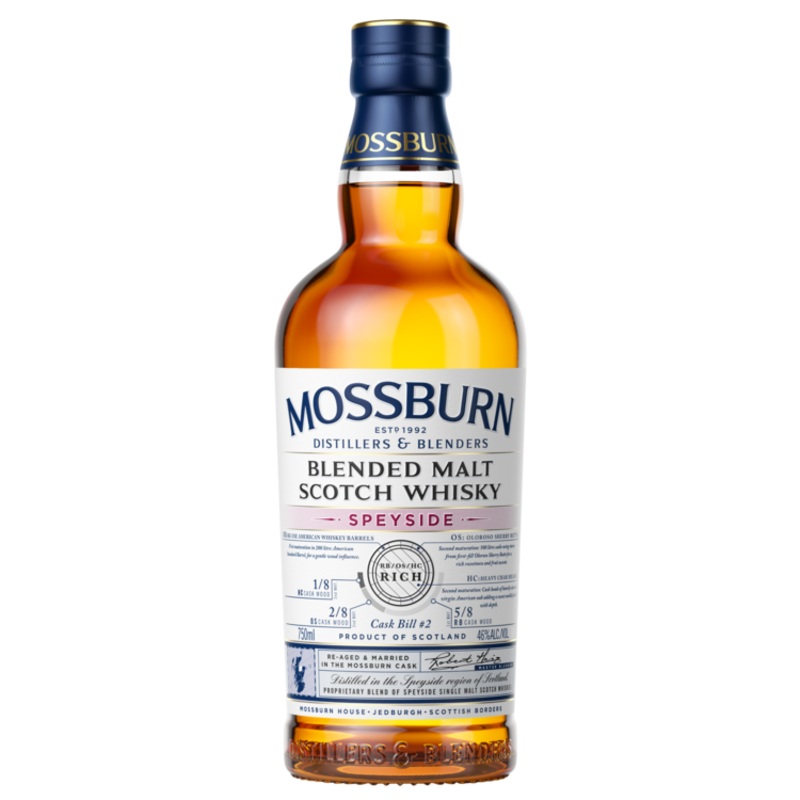 MOSSBURN BLENDED MALT SCOTCH SPEYSIDE 92 750ML