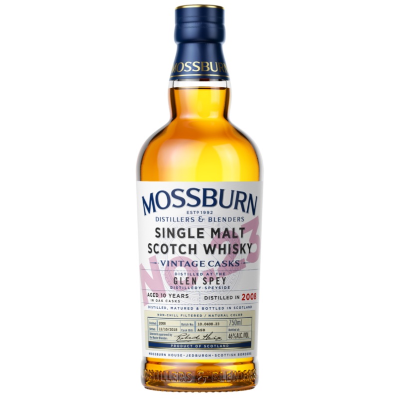 MOSSBURN SINGLE MALT SCOTCH GLEN SPEY DISTILLERY VINTAGE CASKS NO. 23 10 YR 92 750ML