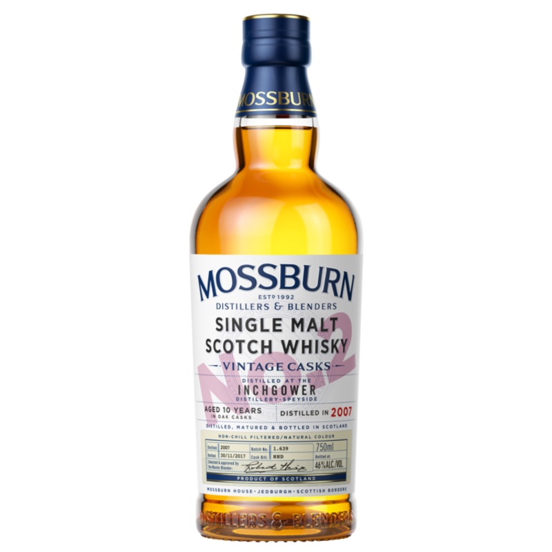 MOSSBURN SINGLE MALT SCOTCH INCHGOWER DISTILLERY VINTAGE CASKS NO. 2 10 YR 92 750ML
