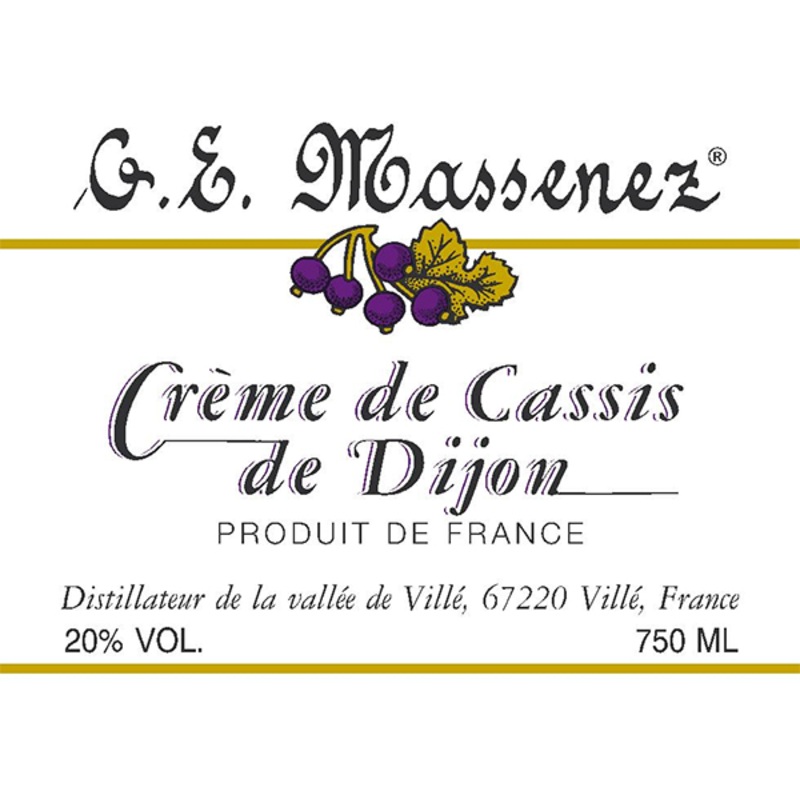 MASSENEZ CREME DE CASSIS DE DIJON 750 mL