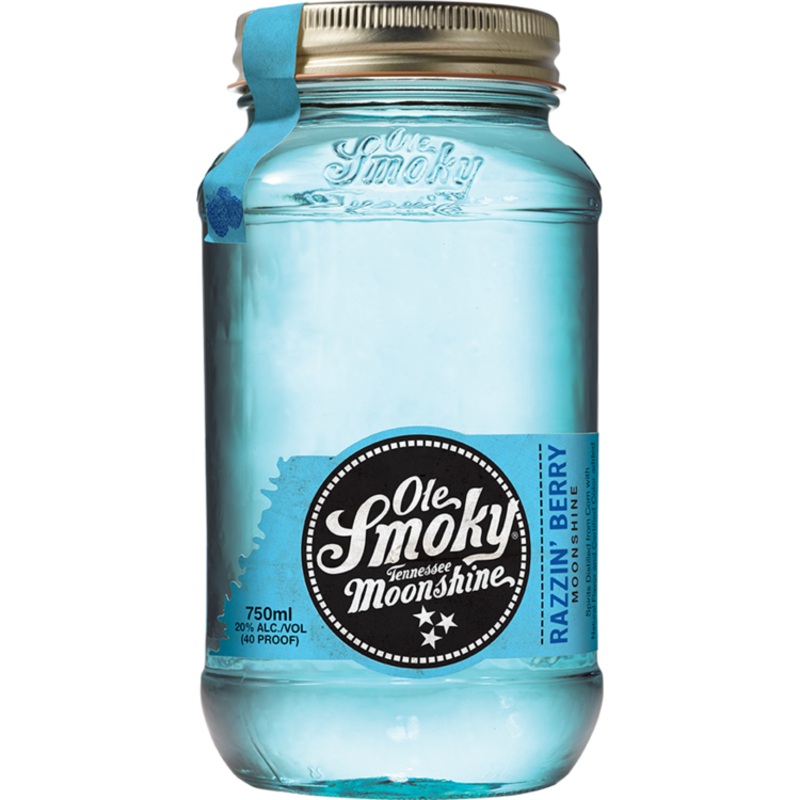 OLE SMOKY RAZZIN BERRY MOONSHINE 40 750ML