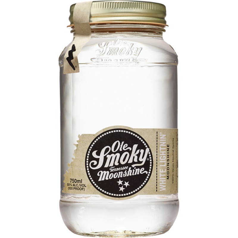 OLE SMOKY WHITE LIGHTNIN' MOONSHINE 100 750ML