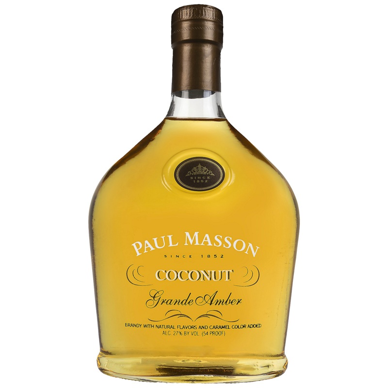 PAUL MASSON COCONUT FLAVORED GRAPE BRANDY GRANDE AMBER 54 750ML