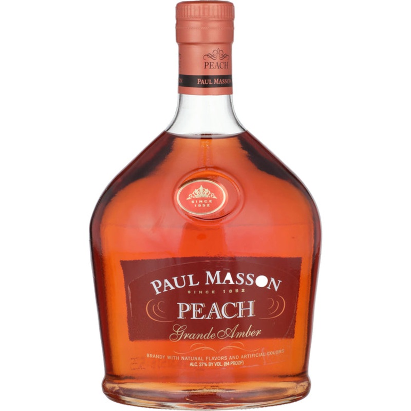PAUL MASSON PEACH FLAVORED BRANDY GRANDE AMBER 54 750ML