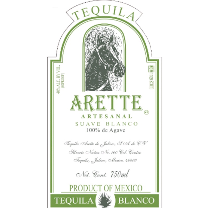 TEQUILA ARETTE ARTESANAL BLANCO 750 mL