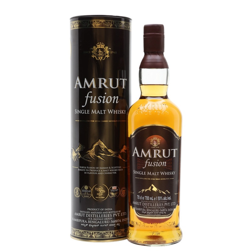 Amrut Fusion Indian Whisky 70cl 50% abv