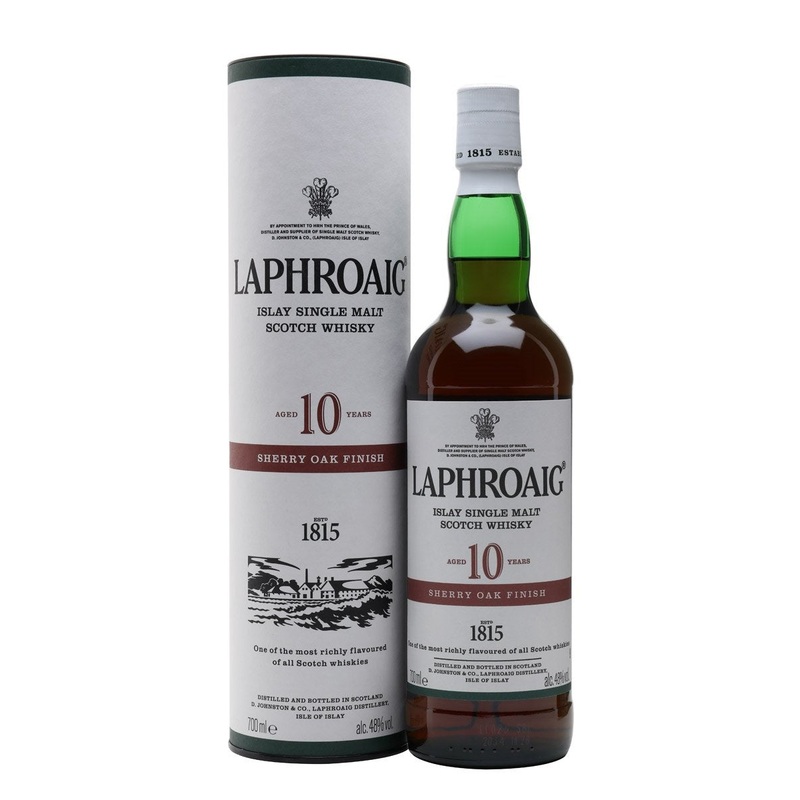 Laphroaig 10 Year Old Sherry Oak Finish Islay Single Malt Whisky 48% abv 70cl