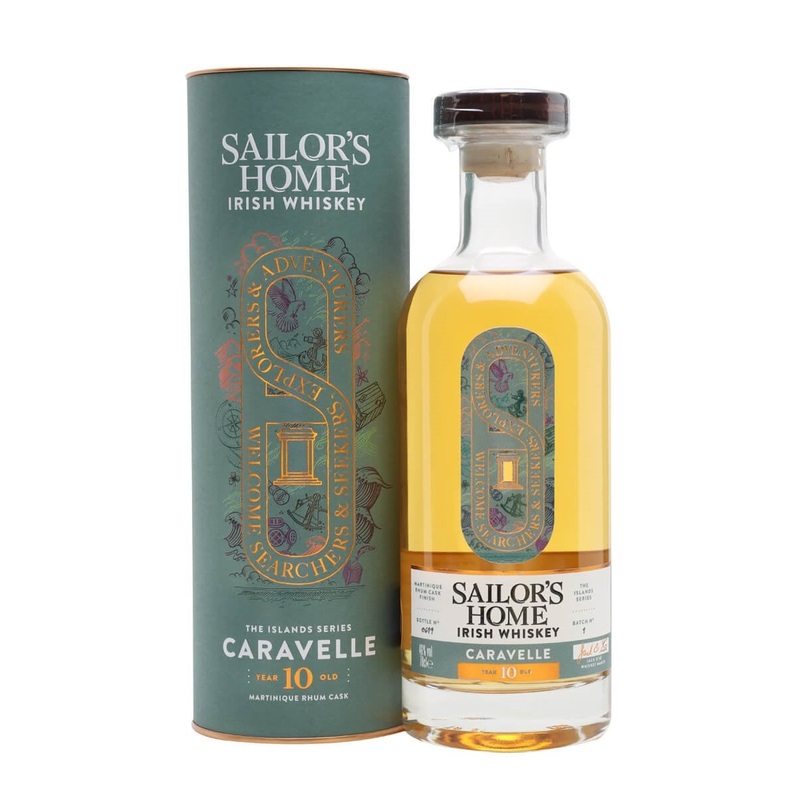 Sailor's Home Caravelle 10 Year Old Rum Cask Finish Blended Irish Whiskey 46% abv 70cl