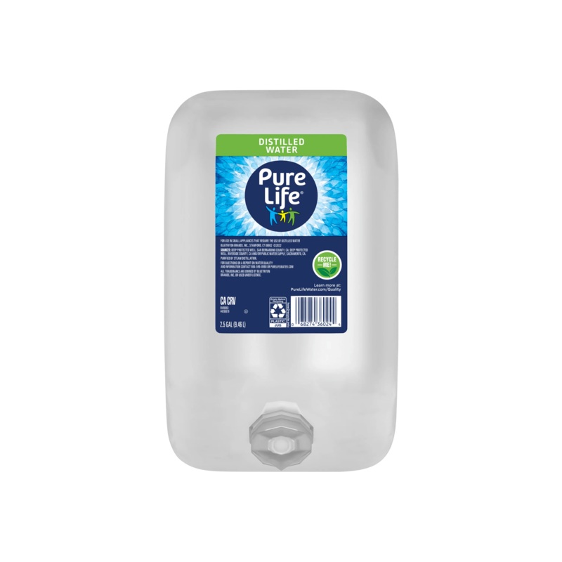 PURE LIFE Distilled Water 2.5 Gallon