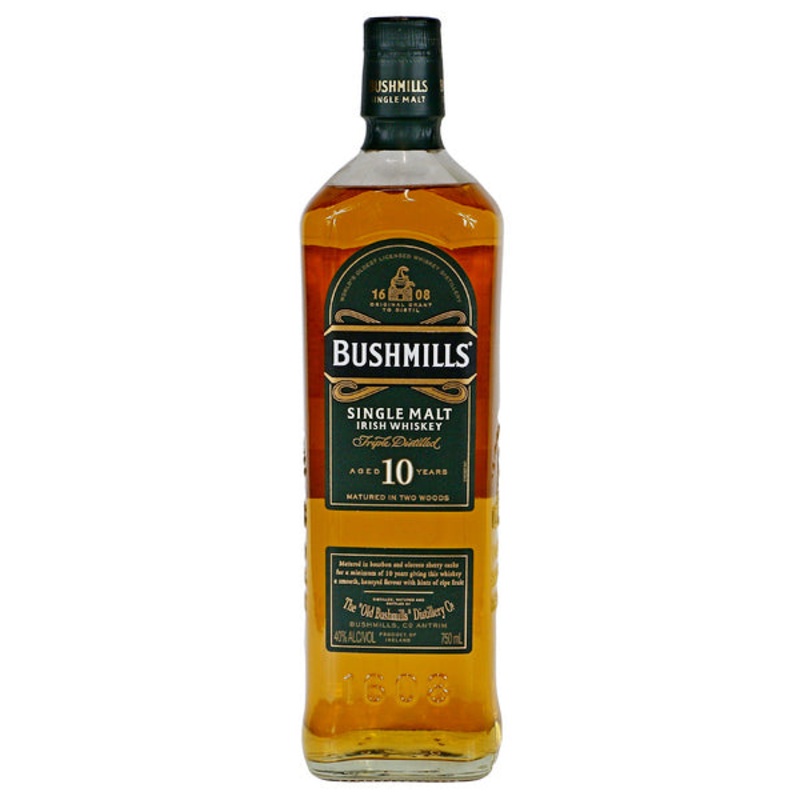 Bushmills 10 Year Old Single Malt Irish Whiskey - 750ml