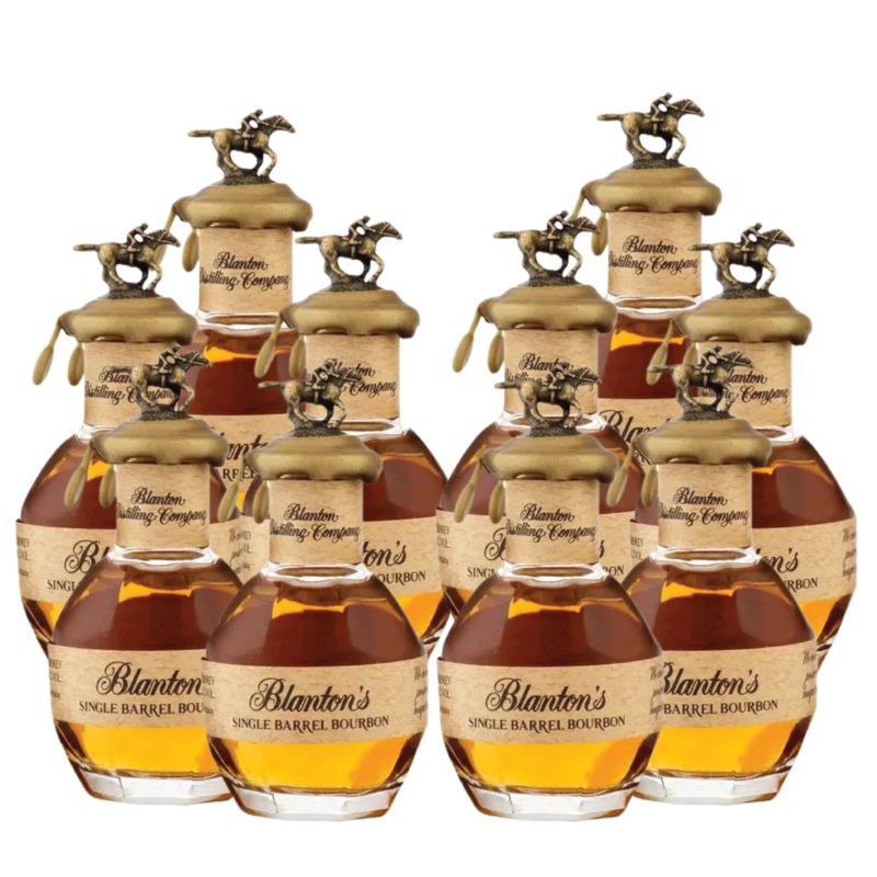 10 Blanton's Miniature Bourbon 50ml Shot Bundle